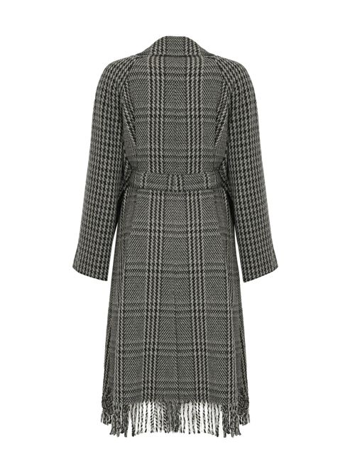Cappotto Carpi in lana Pied de Poule con frange WEEKEND MAX MARA | 2525016132600001